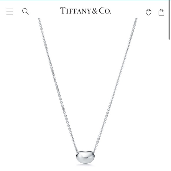 Sterling Silver Tiffany Bean Pendant - Picture 9 of 11